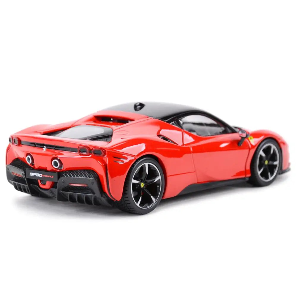 1:24 Die Cast Bburago Ferrari SF90 Stradale Black Sports Car Static Vehicles Collectible Model Car Toys