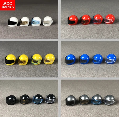 Bricks Motorcycle Helmet Visor Action Figure wear building blocks toy children gift