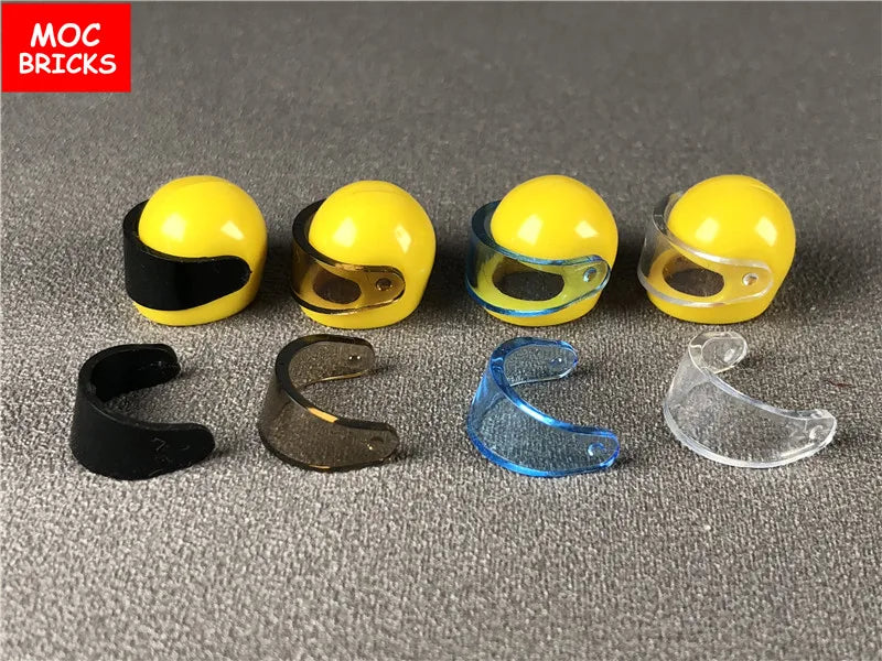 Bricks Motorcycle Helmet Visor Action Figure wear building blocks toy children gift