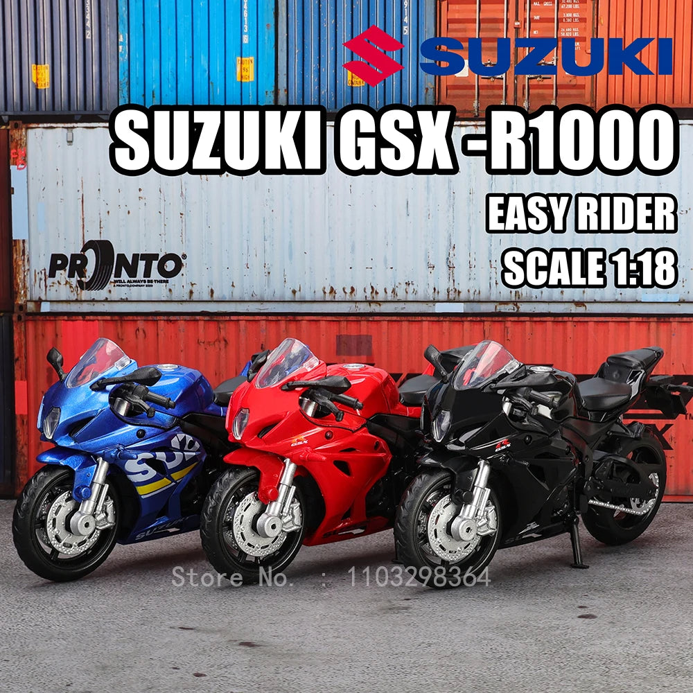 1:18 Die Casting Suzuki GSX-R1000 YAMAHA YZF-R1 Classic Motorcycle Static Model Alloy  Toy Gifts MSZ