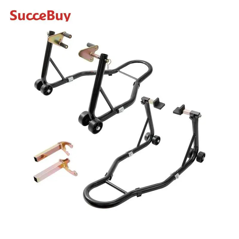 SucceBuy Motorcycle Stand Lift 850lbs Front Rear Combo Stand Lift Front and Rear Wheel Fork Stand Heavy Duty Rear Wheel Stand