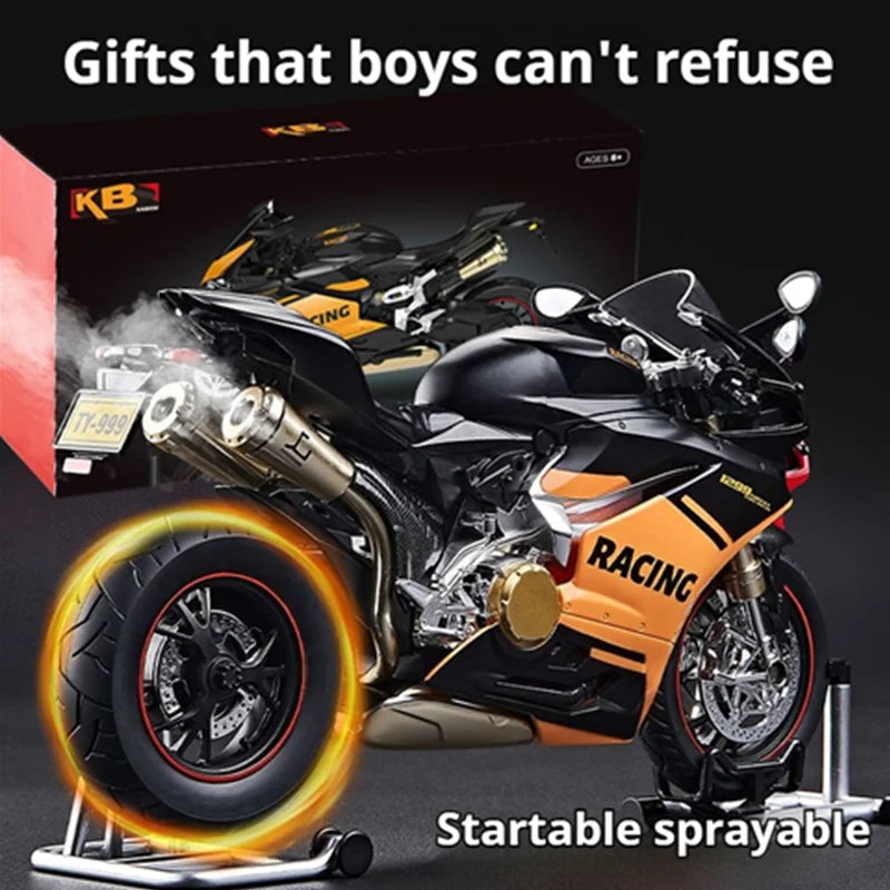1:9 Die Cast model ornaments, realistic die-cast metal motorcycle model, Startable sprayable For Ducati 1299 motorcycle