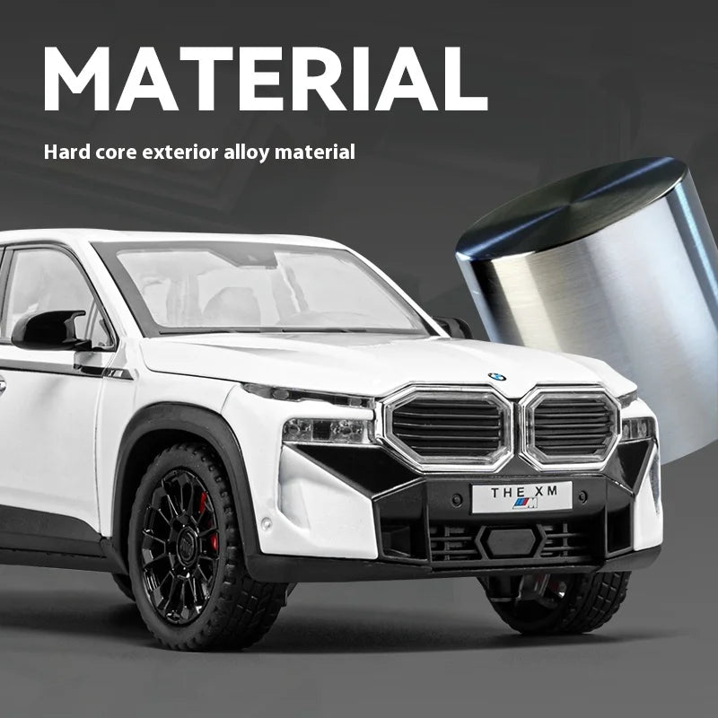 1:24 Die Cast BMW XM Alloy Metal Diecast Model Car Casting Sound And Light Children's Toys Gift With Kids Collectibles Hobbies Gifts