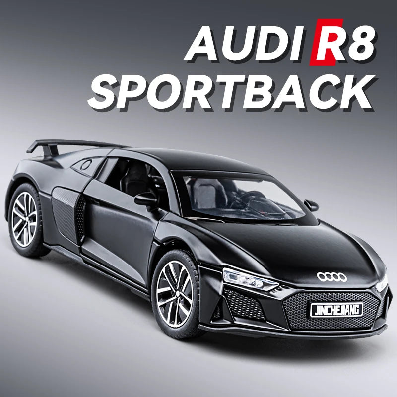 1:32 Diecasts Audi R8 Supercar Alloy Model Car Toy Metal Casting Sound and Light Car Toys For Children Vehicle