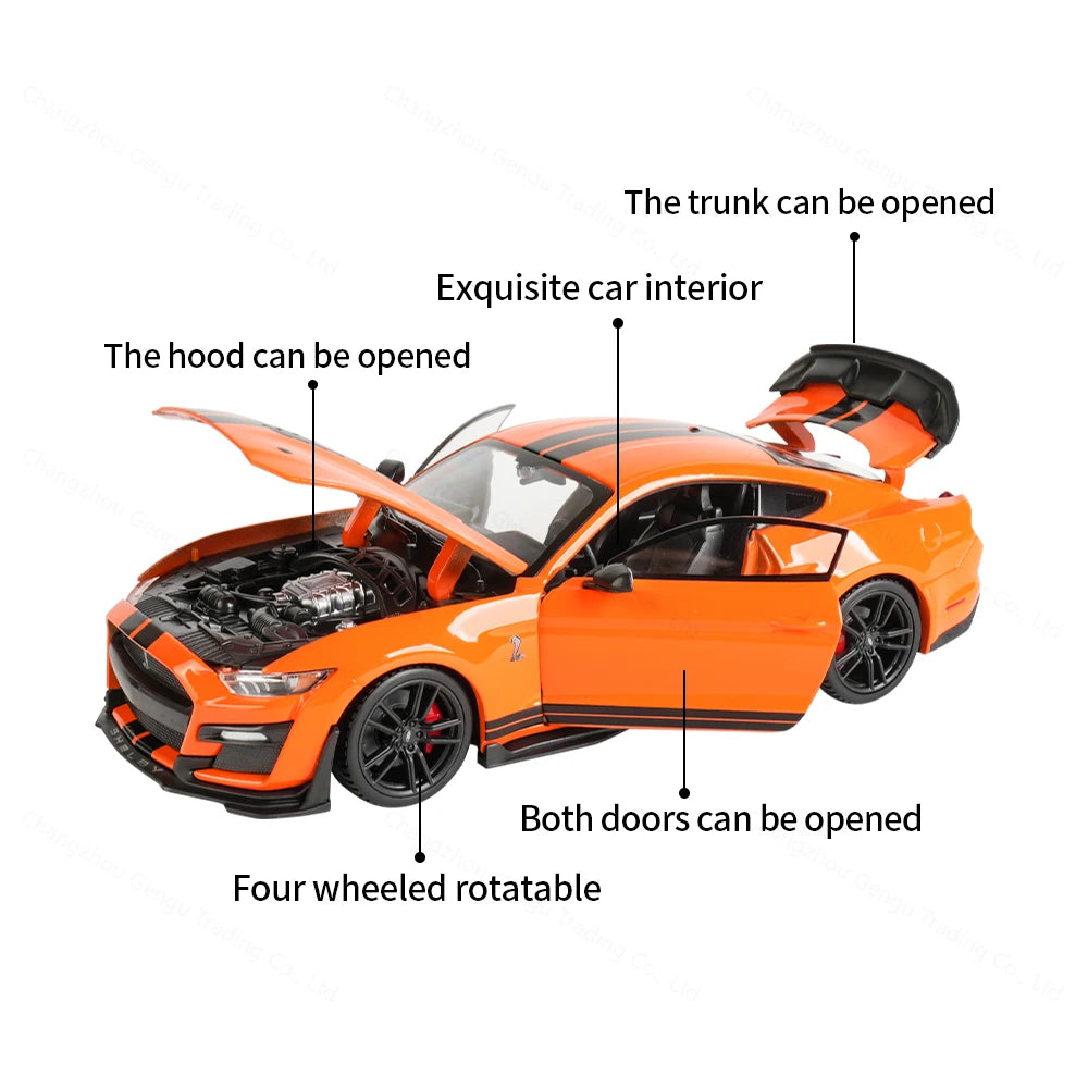 1:24 Die Cast Ford 2020 Mustang Shelby GT500 Green Static  Vehicles Collectible Model Car Toys Maisto