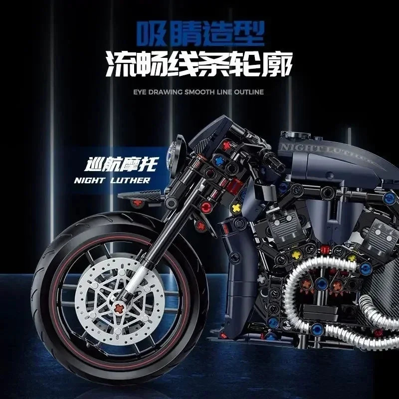 Bricks  Motorcycle Building Blocks Bricks Harleys Motorbike Locomotive Road Racer Toy for Kid Christmas New Year Gift