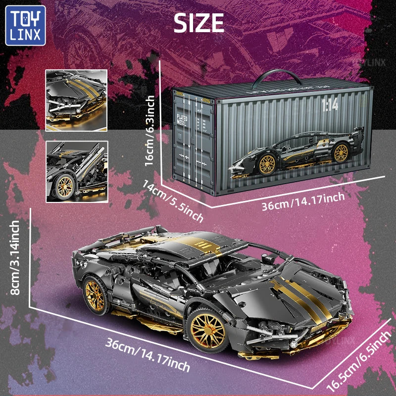 Bricks Technical Building Blocks Car Racing Sport Speed Vehicle Model City Mechanical Super Puzzle Toys Adult Gift
