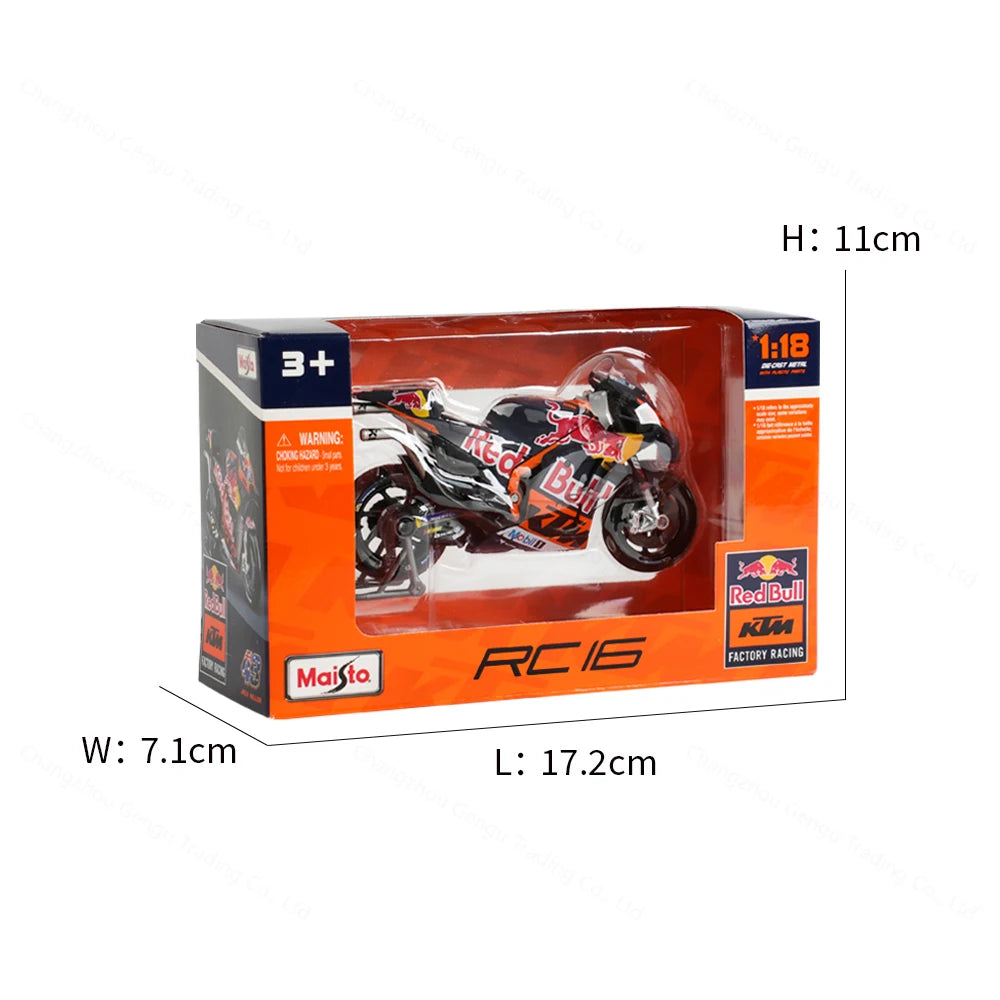1:18 Die Cast 2025 GP Racing Red Bull KTM Factory Racing  Vehicles Collectible Motorcycle Model Toys Maisto