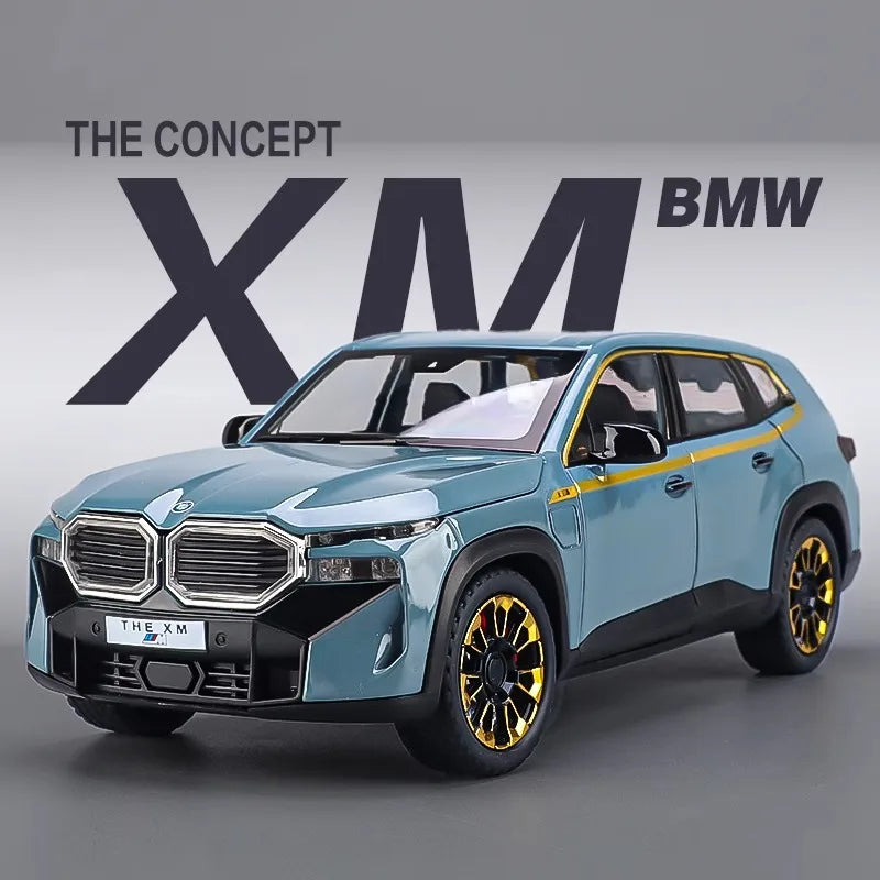 1:24 Die Cast BMW XM Alloy Metal Diecast Model Car Casting Sound And Light Children's Toys Gift With Kids Collectibles Hobbies Gifts