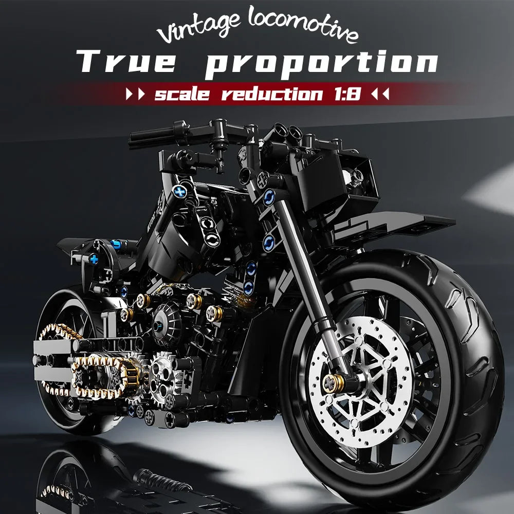 Bricks Motorcycle 2025 Building Blocks Stable Base Model Cool Shape Kit Ornaments Educational Toys For Children