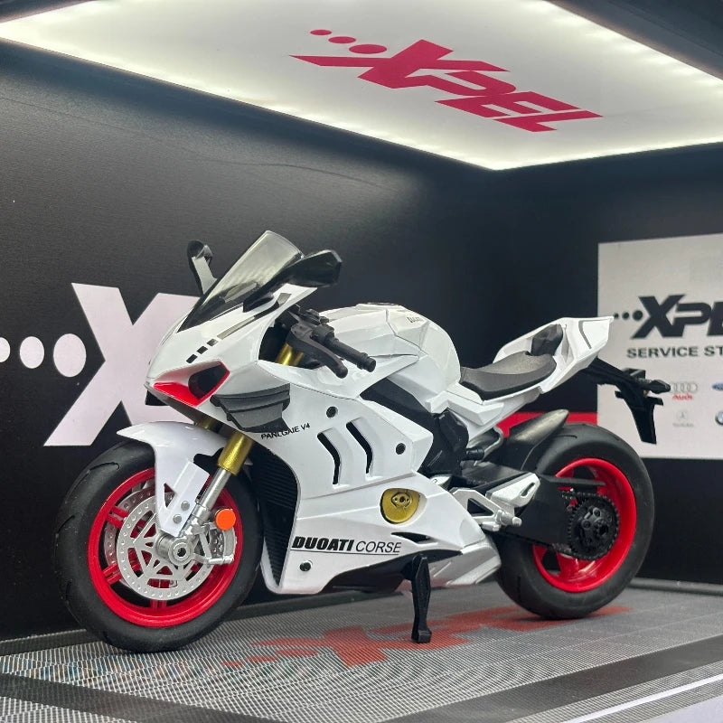 1:10 Die Cast Motorcycle Model Vehicle Collection Sound and Light Off Road Auto cycle