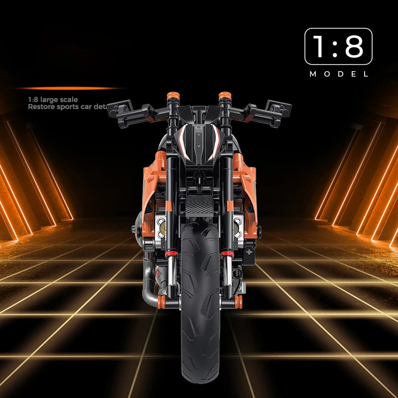1:8 Bricks Motorbike Model Building Blocks Sets Racing Moto Bricks Toys Kids Boys Children Birthday Gifts Adult MOC Technical 529Pcs