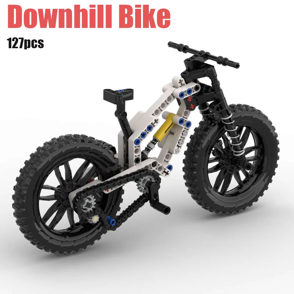 Bricks Mountain Bike Model Building Blocks Motorcycle Wheel High-Tech MOC Assembly Bricks Educational Kid Toys