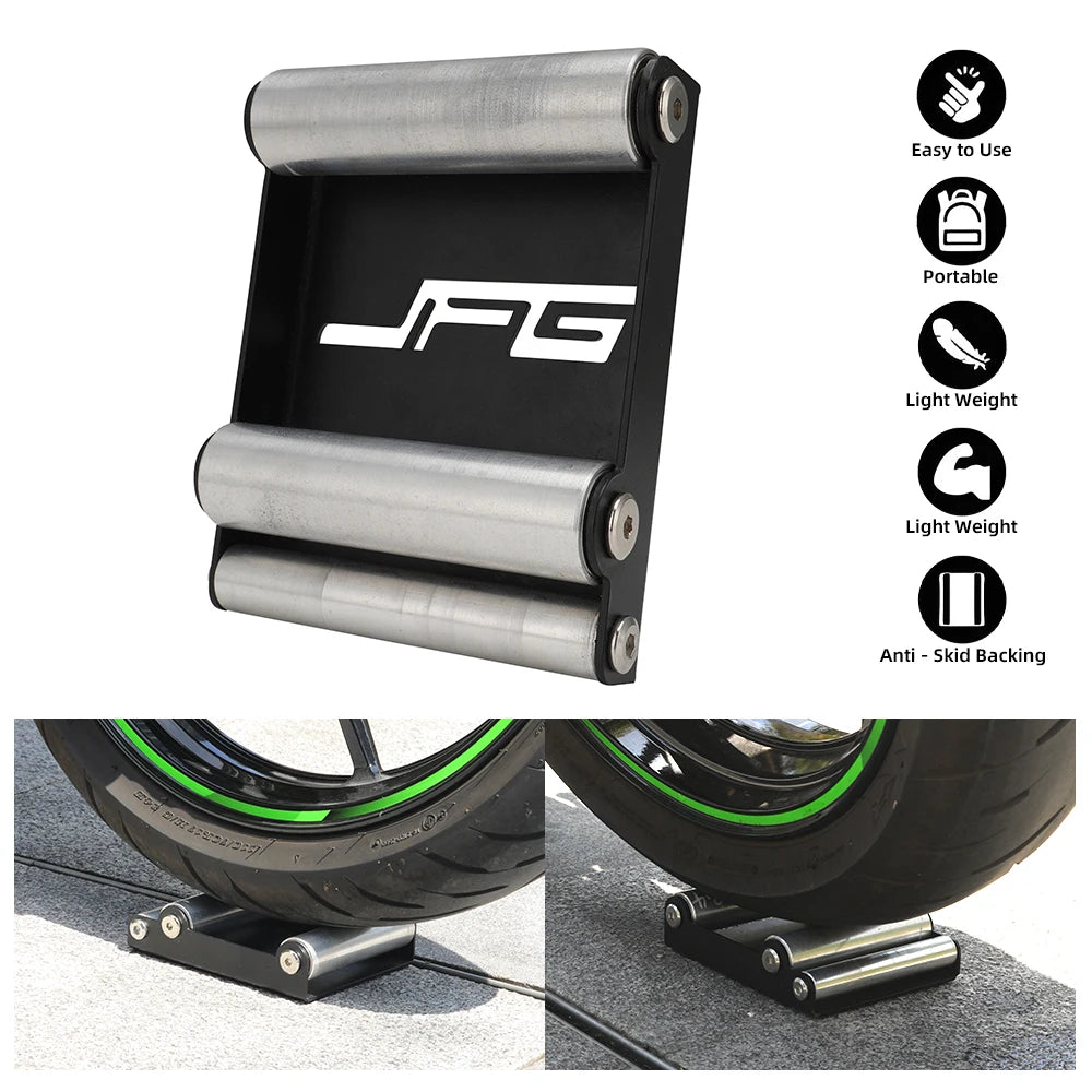 Motorcycle Universal Tire Cleaning Stand Tire Wash Bracket Portable Chain Clean Durable Roller Ramp Lift For KTM Kawasaki Suzuki