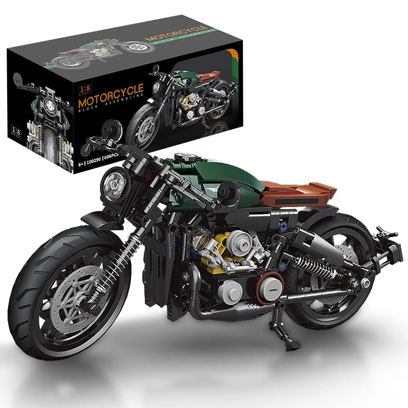 Bricks 1:8 Super Motorbike Building Classic Sets City Racer Motorcycle Technical Blocks Toys Gifts for Kids Boys Adult 600+pcs