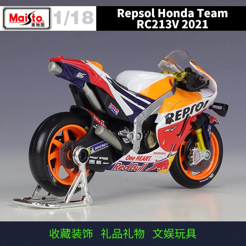 1:18 Repsol Honda Team Rc213v 2021 #93 #44 Marc Marquez Moto Gp Racing Casting Alloy Motorcycle Model Collection Gift Toy Maisto