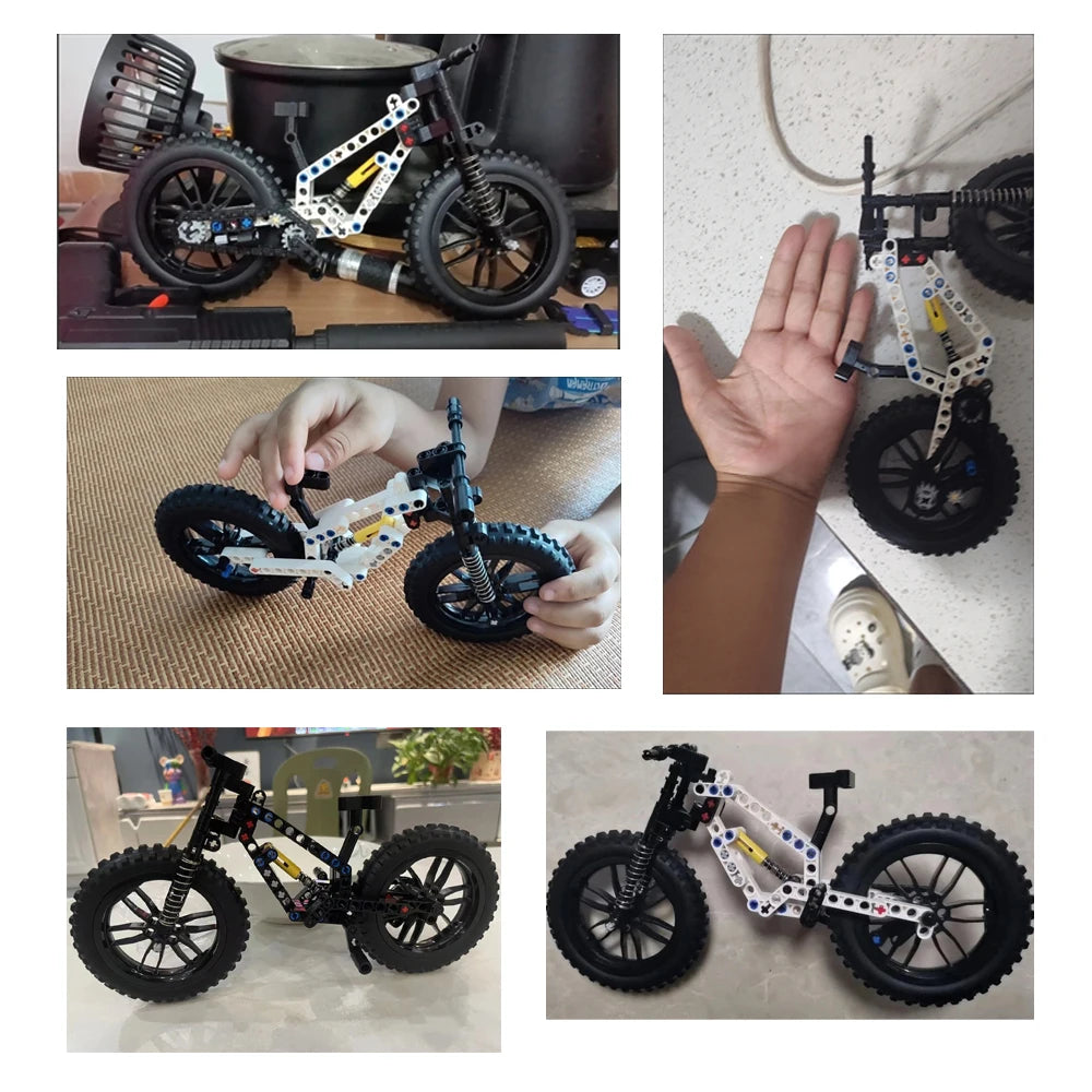 Bricks Mountain Bike Model Building Blocks Motorcycle Wheel High-Tech MOC Assembly Bricks Educational Kid Toys